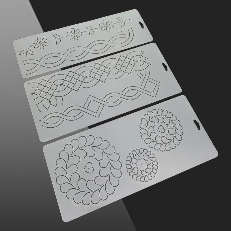 Plantillas de Patchwork Plantillas de Regla para Quilting Stencils de Quilting de Plástico Plantillas de Costura para Bordado de Plástico Herramientas de Costura DIY