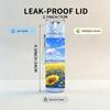 1PC Sunflower Blue Sky Countryside Print 750ml Color Plastic Sports Water Bottle Leakproof Flip Straw Lid Suitable for Sports Office Home Use