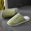New Women's and Couple's Warm Cotton Maternity Slippers with Thick Leather Sole for Indoor and Outdoor Use.