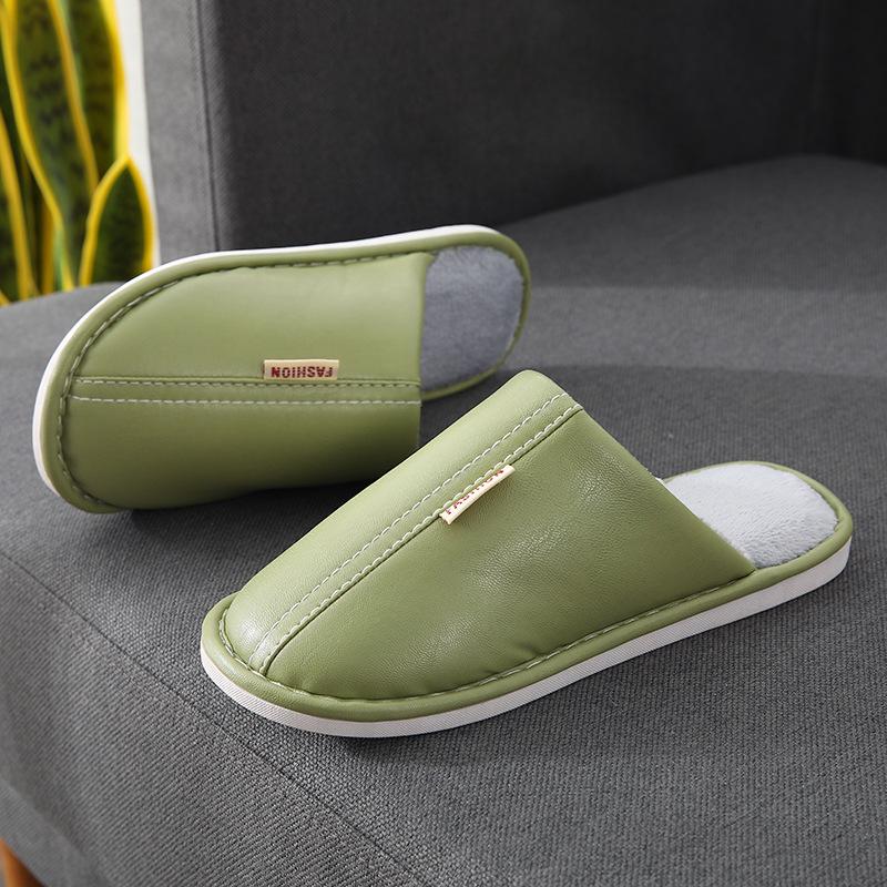 New Women's and Couple's Warm Cotton Maternity Slippers with Thick Leather Sole for Indoor and Outdoor Use.