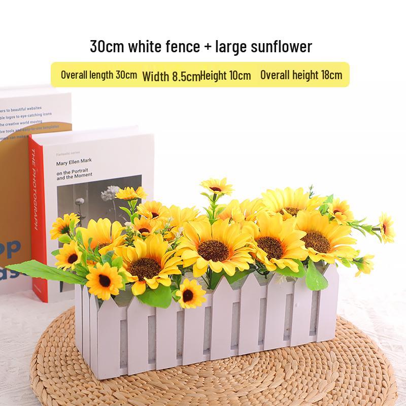 Mini Sunflower Artificial Flower Ornament for Living Room or Dining Table Decoration