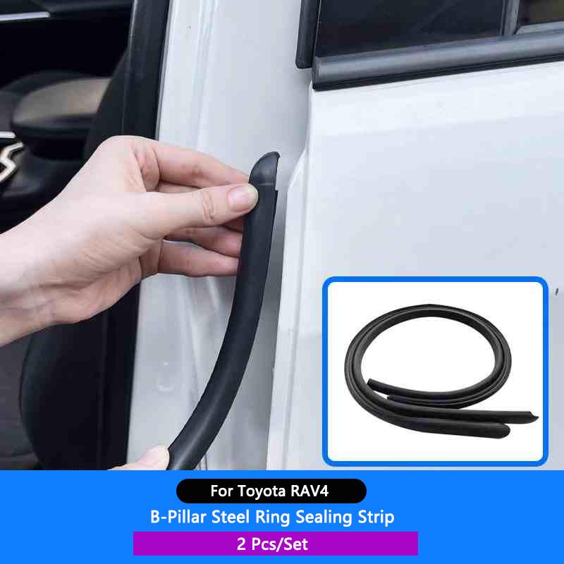 Bildør Tetningslist Gummi B-stolpe Støyreduserende Støvtett For Toyota RAV4 Camry Corolla Harrier Venza Cross Frontlander CHR IZOA