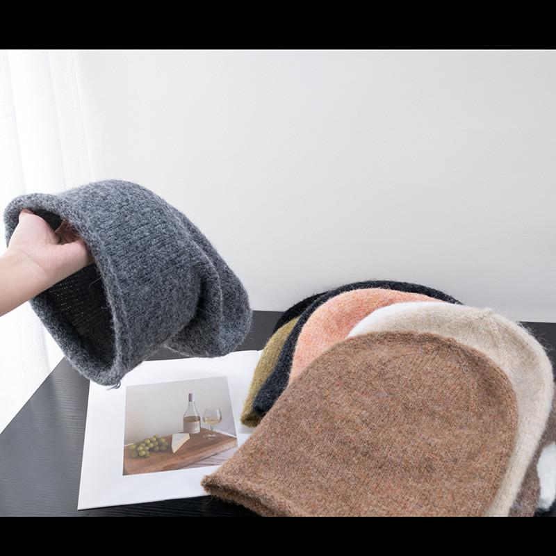 Sheep Wool Knit Beanie Hat For Women Winter Warmth And Windproof Protection