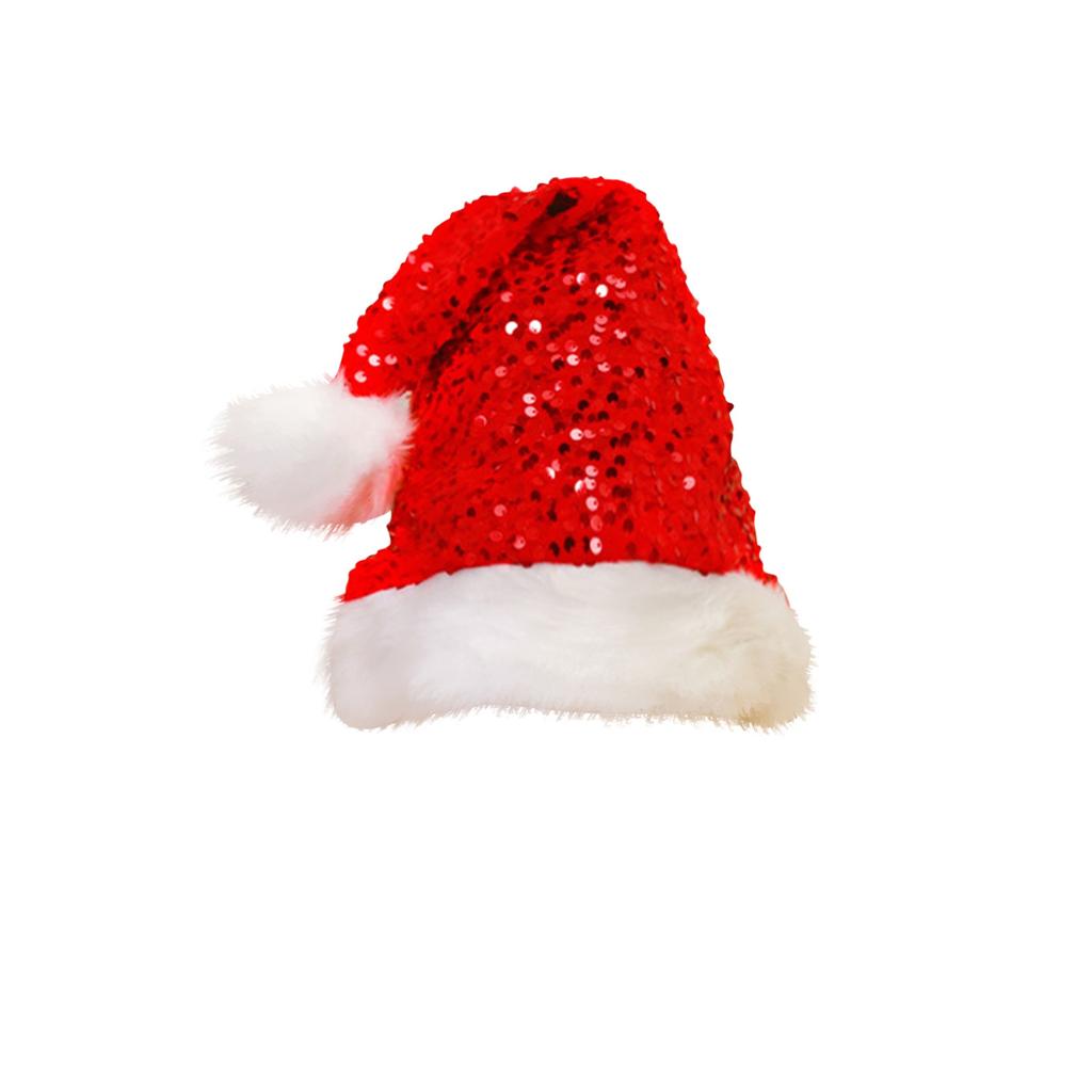 Delicate Sequin Christmas Caps Festive Party Accessories For Adults Comfortable Xmas Hats Trim For Holiday Celebrations Gatherings