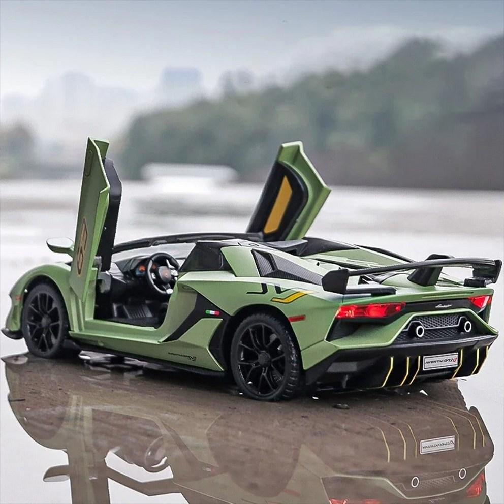 Lamborghini Aventador SVJ 63 1:Maßstab 1:24 Die-Cast Metallmodellauto - Schwarze Sammler-Displayfigur