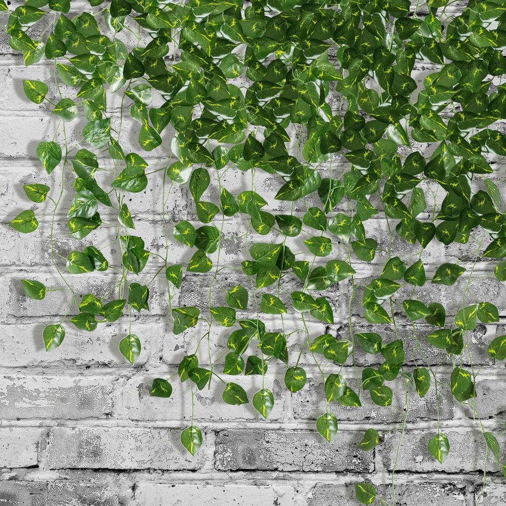 Yatim 78-Ft 12 Pack Silk Artificial Ivy Vines Leaf Garland Plants Hanging Wedding Garland Fake Foliage Flowers Home Kitchen Garden Office Wedding