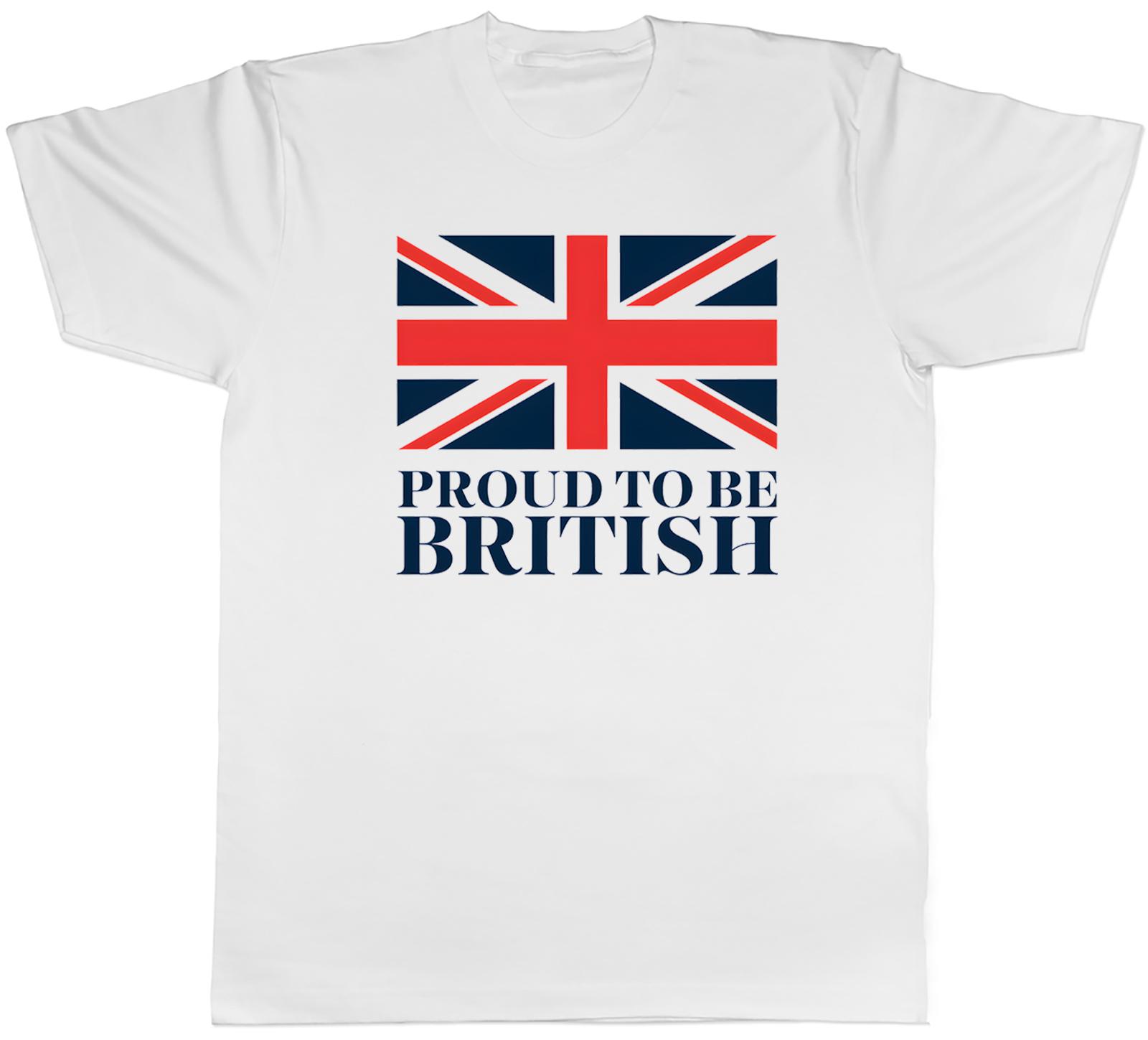 Proud to be British Union Jack Patriotic UK Mens TShirt Tee Gift Top S