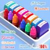 Colorful German & French Teacher Stamps Set - 8 Motivational and Encouraging Designs for Classroom & Homework