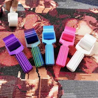 2 Stuks Strass Kunst Roller 3D Geprint Strass Schilderij Pers Roller Gemakkelijk Vast te Pakken Handroller DIY Knutselgereedschap voor Strass Borduren