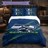 Seattle Seahawks Pattern Microfiber 3Pcs Bedding Set Decor Duvet Cover Set For Bedroom Home Use