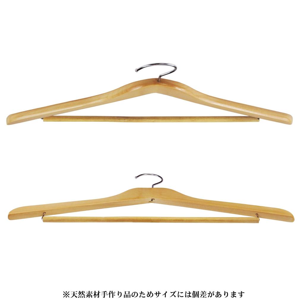 Natural Set of 10 your Slim Domestically Inspected NEEDS-itWooden Hangers, Finish, (Choose number), Design, Space-Saving,
