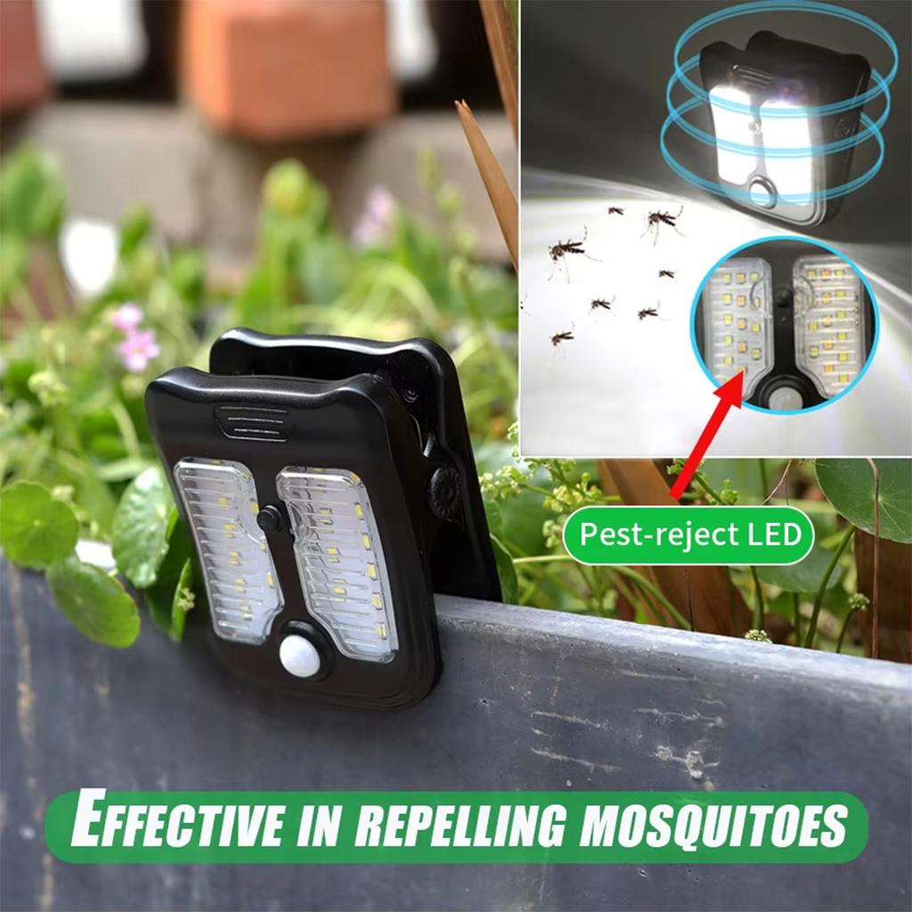 Solar Clip Led Light Garden Lights Outdoor With Motion Waterproof Wall Power Sensor On Action Decoration Lamp Lighting Landscape