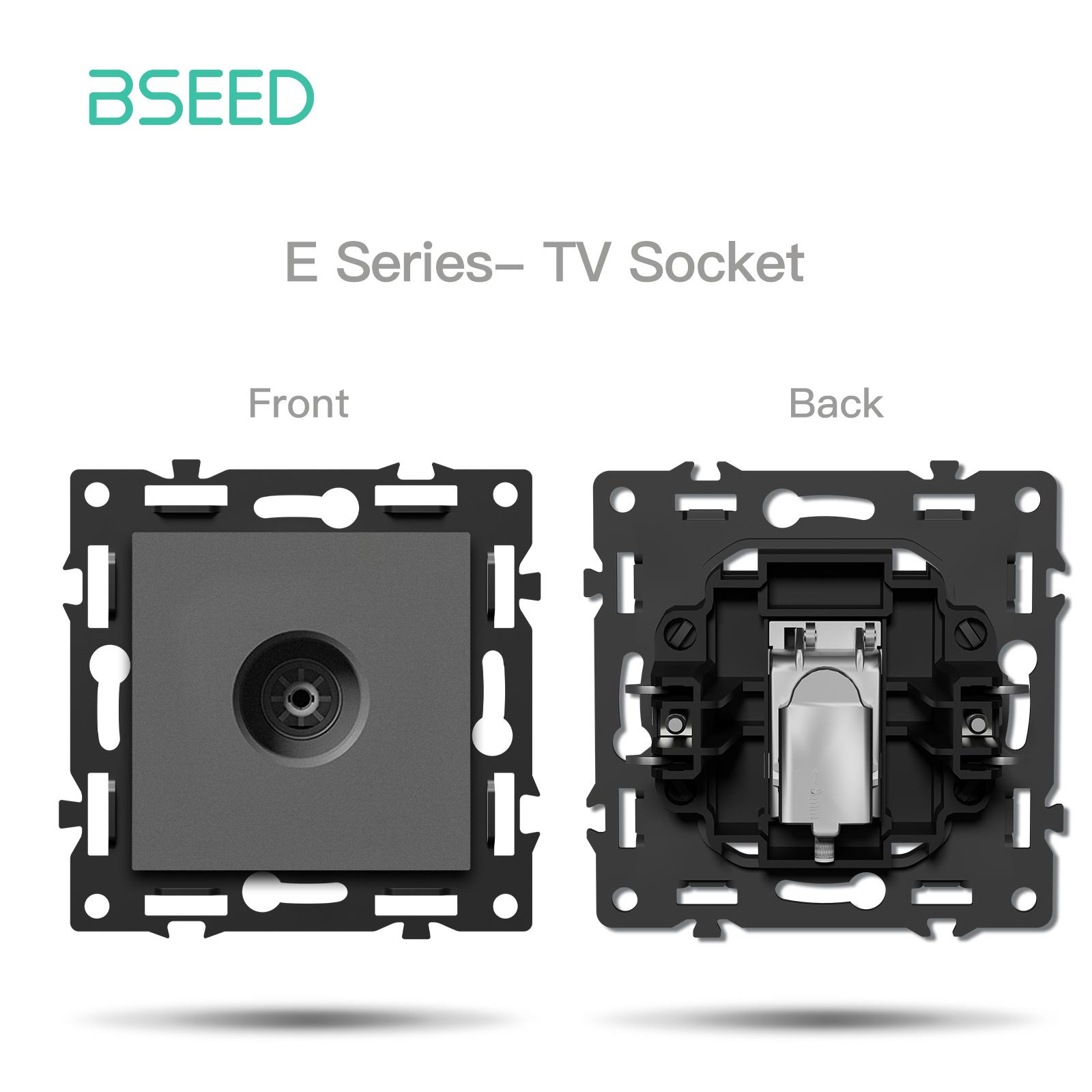 

BSEED Переключатель Модули DIY Умный выключатель Световой Выключатель Детали Белая Стеклянная Рамка DIY Комбинация Настенные Розетки USB Зарядка Кнопка Серия E EU standard