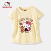 Hello Kitty Children Top Summer Thin Girls Short Sleeve T-shirt Waist Hugging Half Sleeve Summer Clothing Women Older Children Clothes