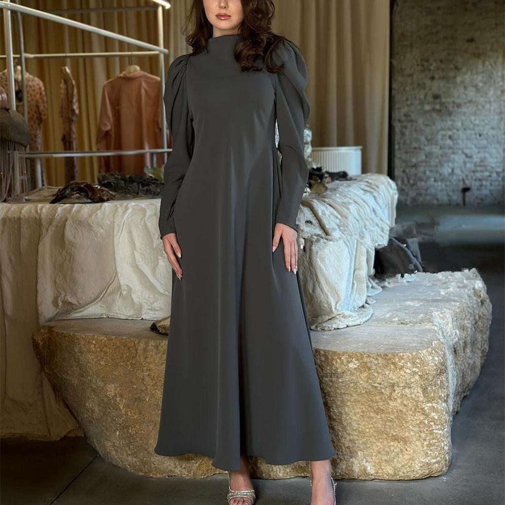 Europejska i Amerykańska Damska Sukienka Komutacyjna z Długim Rękawem i Luźnym Krojem na Wiosnę/Lato 2024 - Nowy Modny Styl z Temperamentem