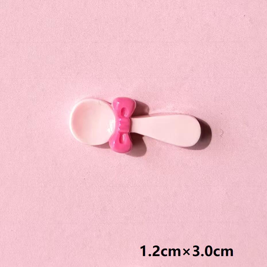 Set di Pinze per Capelli, Portachiavi e Charms per Crocs in Resina Fai da Te Fragola Rosa