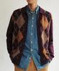 Daks Shirts 100% Wool Argyle Collar Cardigan_Dlw1Swcd104W1