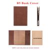 Retro Leather Book Cover Sleeve Protector With Pen Holder Business Notepad Notebook Book Case Office School Supplies