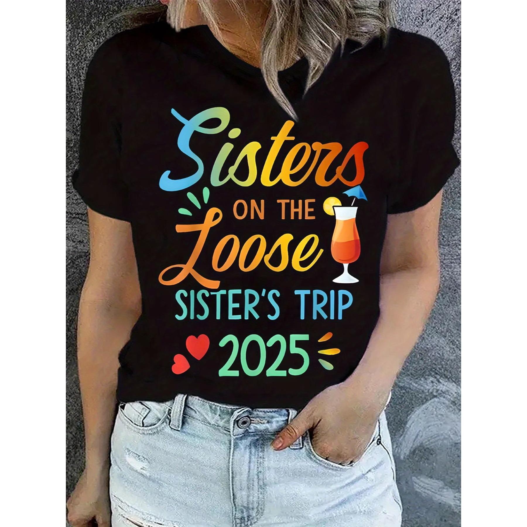 

Women s Casual T-Shirt, Colored Letters Round Neck, Short Sleeved, Slightly Elastic Fabric, Regular Style T37 XXL чорний