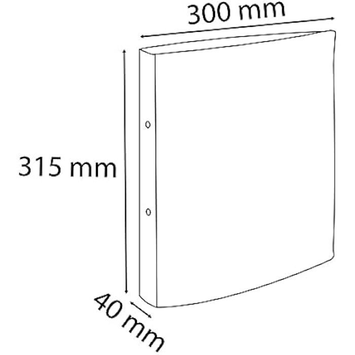Classeur - EXACOMPTA - réf. 54568E - Rigide Aquarel - 2 anneaux en D - 25 mm - Bleu pastel
