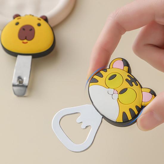Bottle Opener Multi-Functional Magnetic Refrigerator Magnet Cute Cartoon Animal Design Bottle Opener for Beer Cans Caps