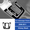 2PCS Real Carbon Fiber Car Gear Shift Panel Frame Decoration Sticker For Volkswagen Passat 2006-2011 Auto Interior Accessories