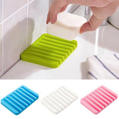 Porte-savon en Silicone Flexible pour salle de bain, support de rangement, boîte à savon, plateau de vidange