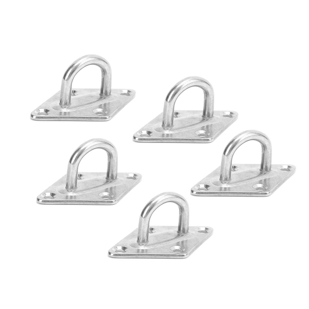 10Pcs M5 Stainless Steel Door Buckle Shade Sail Accessory Hanging Eye Plate Fixing Buckle