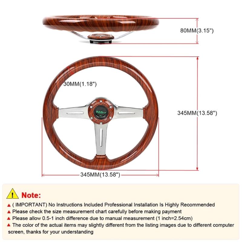 14-Inch Acryl Stuurwiel voor Auto Modificatie of Competitieve Gaming Verbeterde Controle & Precisie Eenvoudige Installatie