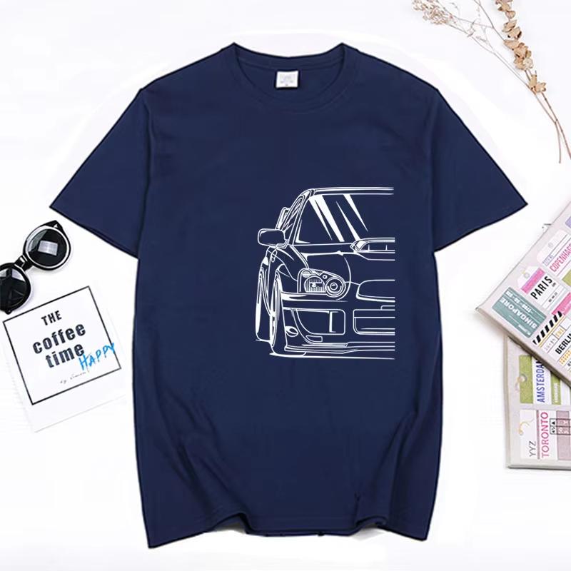 Fashion Hot saleJapanese Classic Car Wrx Sti JDM TUNER CAR APPAREL TURBO SUBIE IMPREZZA AUTOMOTIVE T-SHIRT Cotton O Neck Top Tee