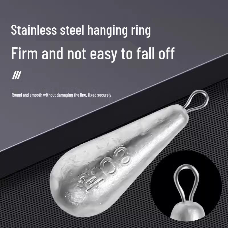 Water Drop Ring Sinker for Sea Rod Fishing and Bottom Finding