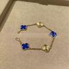 Bracciale Quadrifoglio a Cinque Fiori da 15 mm da Donna Bracciale Laser di Alta Gamma