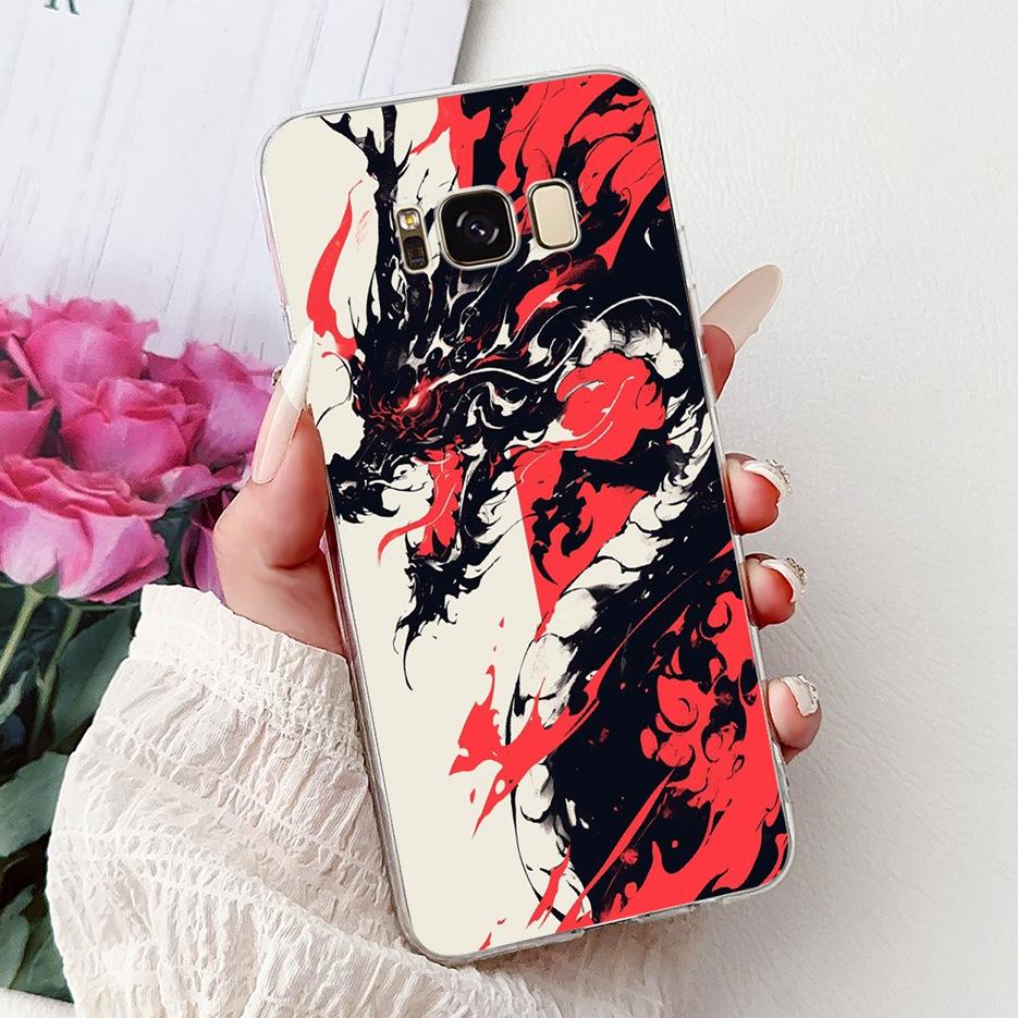 For Samsung Galaxy S8 Plus Case SM-G955F Luxury Flowers Painted Cover Soft Slim Phone Case For Samsung S8 S8+ GalaxyS8 Plus Bags