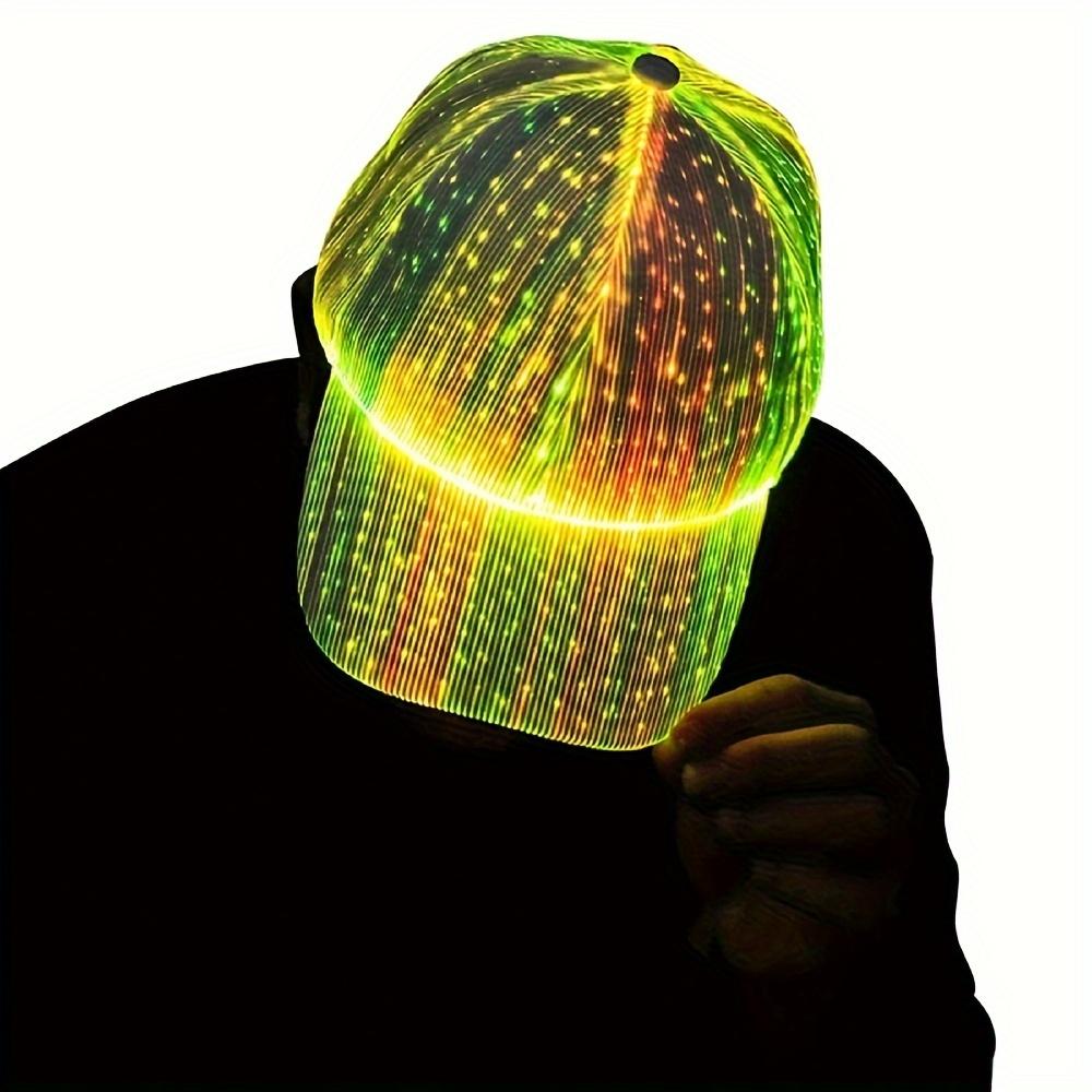 1pc LED Light Up Cap With 7 Colors Luminous Glowing LDC And USB Charging For Party Christmas Event Holiday, Ideal Choice For Gifts