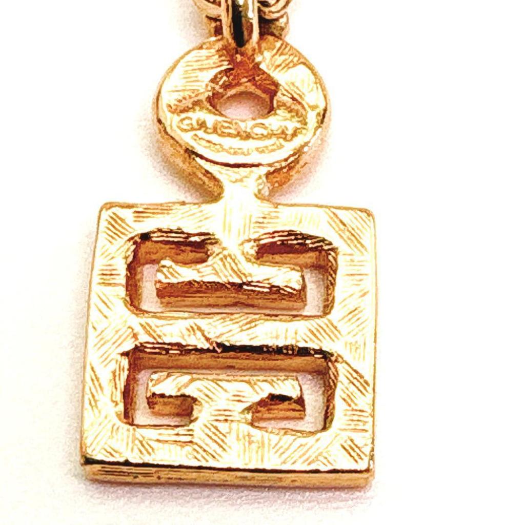 Used Givenchy G Logo Gold Necklace Vintage