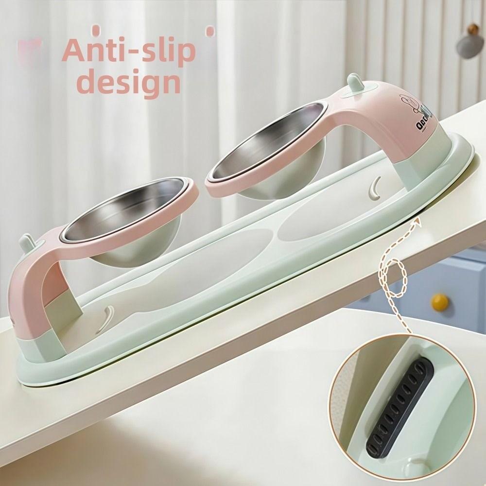 Stainless Steel Cat Food Bowl Non-Slip Adjustable Height Pet Bowl High Base Preventing Tipping Over Dog Water Bowl Pet Feeding