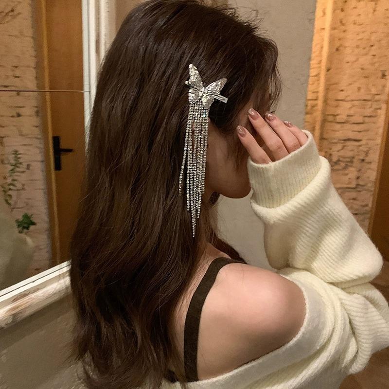 Oval Hollowed Flower Ethnic Style Luxury Temperament Side Duckbill Hair Clips Exquisite Accessories