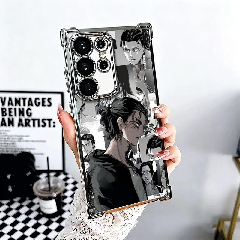 A-Attack On T-Titan Anime Soft Phone Case For Samsung Galaxy S26 Ultra S25 Edge S24 FE S23 Plus S22 S21 + S20 Plating Anti-Fall