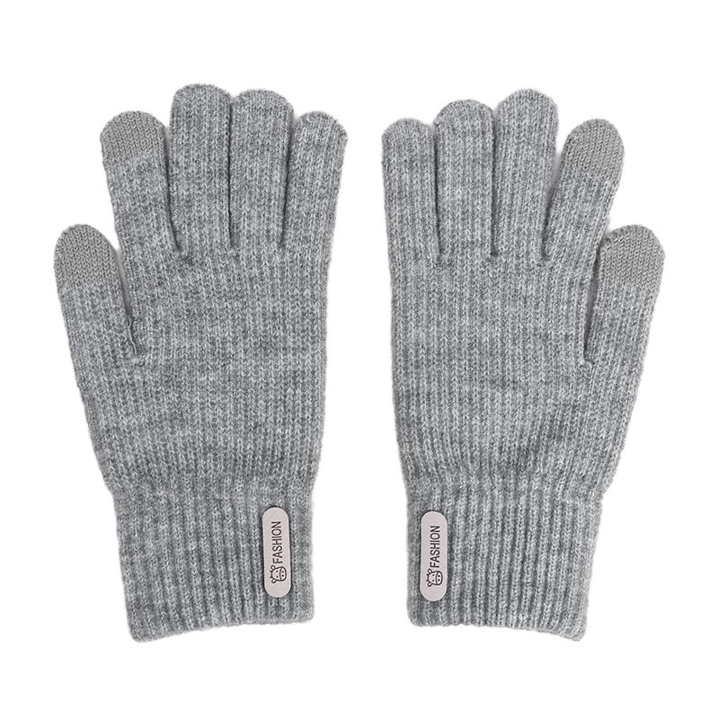 1-5 Pairs Knitted Thermal Full Finger Gloves Winter Outdoor Cold Weather Warm Touchscreen Mitten for Women Driving Skiing Hiking