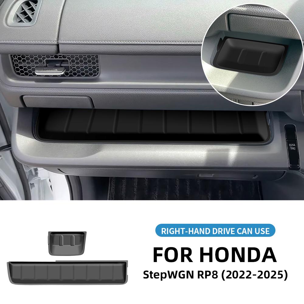 For Honda Stepwgn RP8 2022-2025 Car Front Door Storage Box & 3rd Row Cup Holder & Central Control Tray Interior Accessories Set