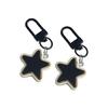 Sturdy Resin Star Keychain Retro Black And White Design For Keys Backpacks Or Phone Decors Lightweight Fashionable Friendship Gift