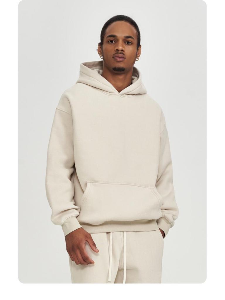 2025 Herren Oversize Dicker Hoodie, Mit Samt gefüttert, Herbst/Winter Kollektion, 350g Trendiger Amerikanischer Stil.