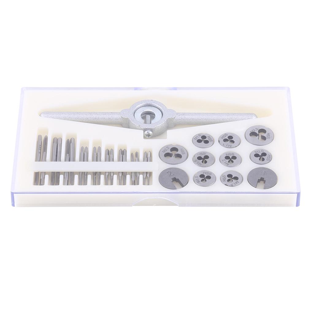 30PCS Set Taps Dies Spanner Set Screw Threading Tapping Hand Tools Kit