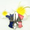 1 Pc New Creative 3D Metal Magnet France Map Fridge Sticker Resin Sticker Paris Tourist Souvenir Home Living Decorations