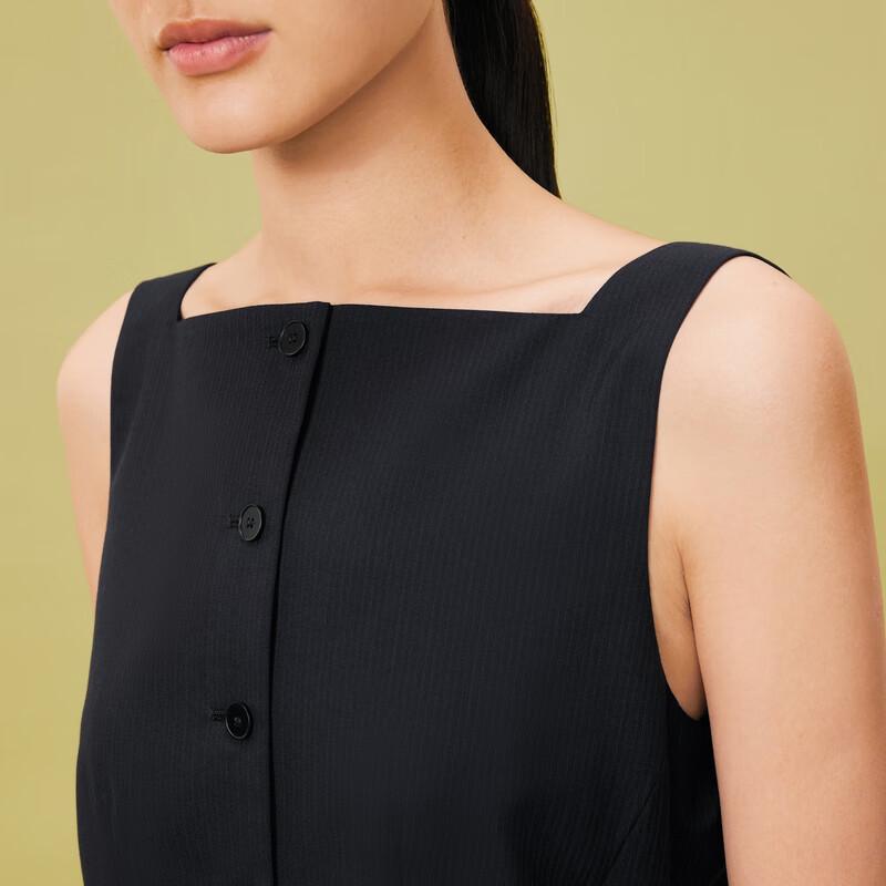 LESS 2024 Summer Casual Faux Two-Piece Dress