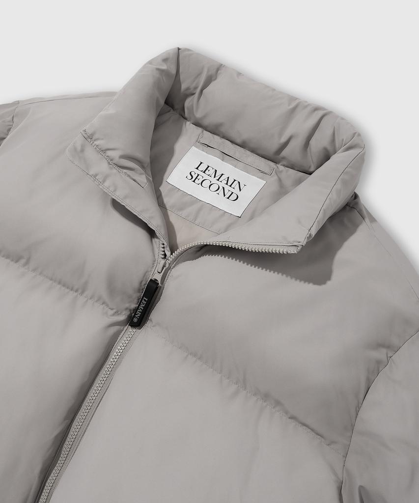Lemain Second Essential 2-Way Oversized Puffer Short Padded Jacket [Grey]