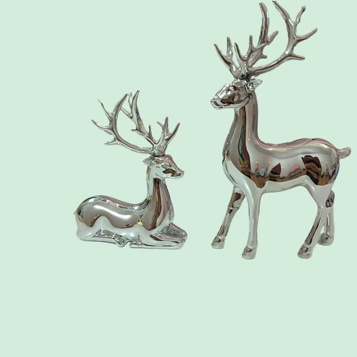 Европейский стиль Гальванизированный золотой Олень Декор винного шкафа Домашняя гостиная Декоративный дизайн оленьих рогов Украшение комнаты