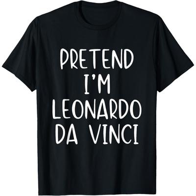 Tu so, als wäre ich Leonardo Da Vinci Kostüm Halloween Einfaches Kinder T-Shirt
