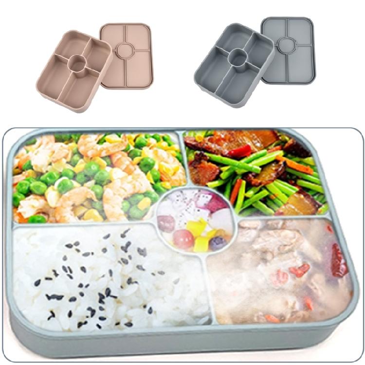 5 Zone Silicone Meal Preps Box With Dedicated Condiment Holders Freezers To Microwave Convenience For Daily Use