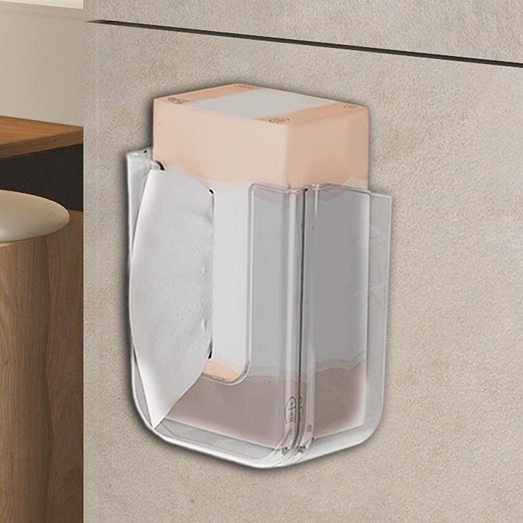 Wandgemonteerde Tissuesdispenser Luxe Gezichtstissue Opbergdoos Zonder Boren Badkamer Wandmontage Opbergdoos Toiletrolhouder